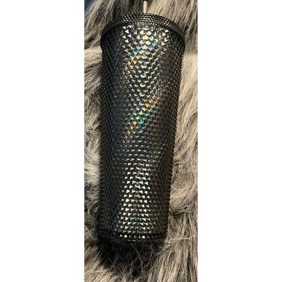 Starbucks 2020 Fall Black / Gold /Iridescent Studded Tumbler 24 oz /Halloween - Picture 3 of 5